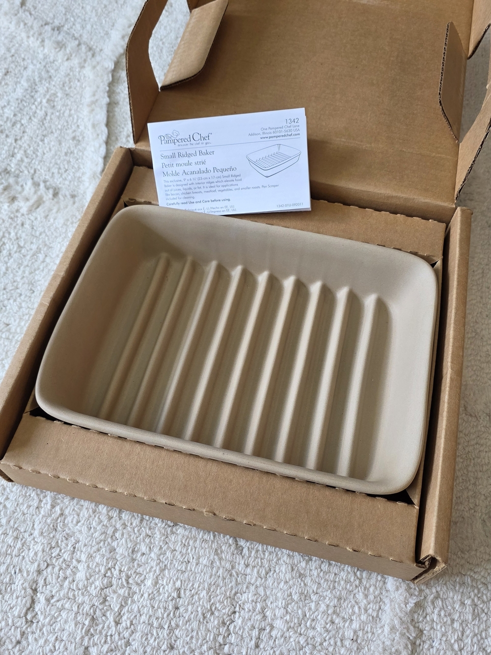 Pampered Chef Small Ridged Baking Dish